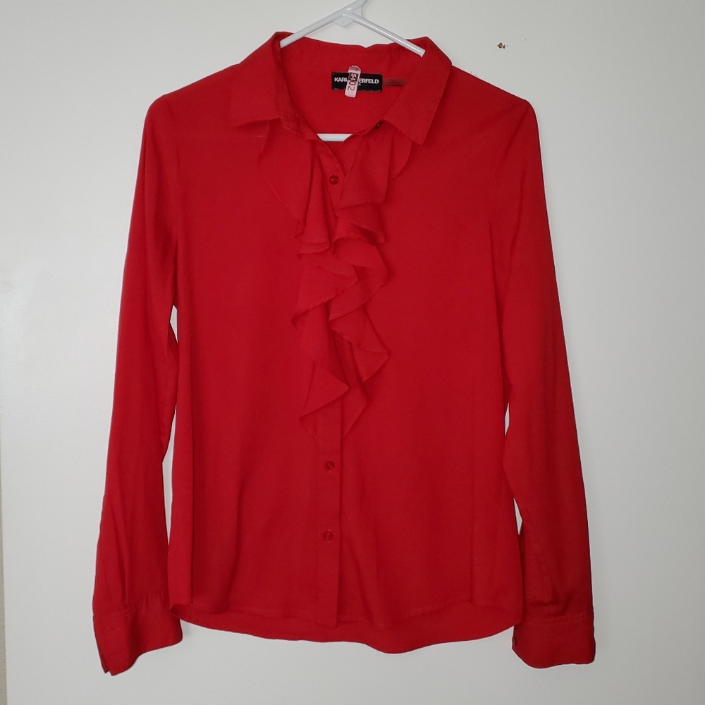 Karl Lagerfeld Button Down Blouse
